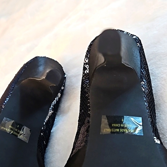 🖤🖤🖤NEW SATIN & SEQUIN PLEASER HEELS🖤🖤🖤 - Picture 10 of 16